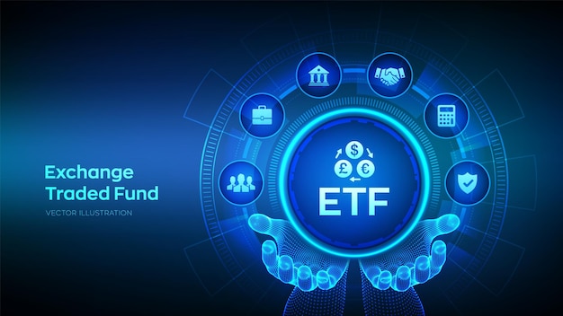 An illustrative graphic of a physical wicker basket labeled 'ETF' containing various corporate logos of top Indian companies, visually demonstrating how an Exchange Traded Fund bundles multiple stocks into a single investment unit. An illustrative graphic of a physical wicker basket labeled 'ETF' containing various corporate logos of top Indian companies, visually demonstrating how an Exchange Traded Fund bundles multiple stocks into a single investment unit.