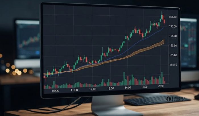 Trading screen setup combining VWAP and a 50-period moving average for trend confirmation. Trading screen setup combining VWAP and a 50-period moving average for trend confirmation.
