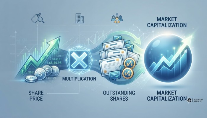 Market capitalization formula share price multiplied by outstanding shares